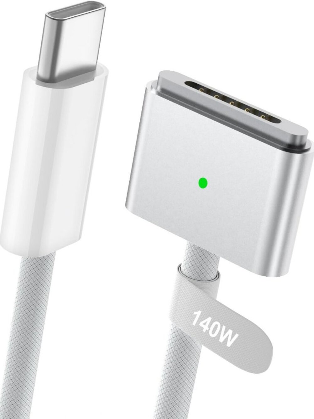 140W Magnetic USB-C Charging Cable for MacBook, 6.6FT Fast Charge, Durable